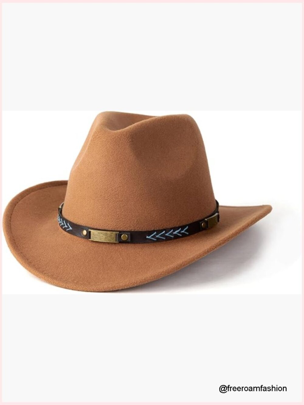 Western Cowboy Hat with Adjustable Strap for Men Women